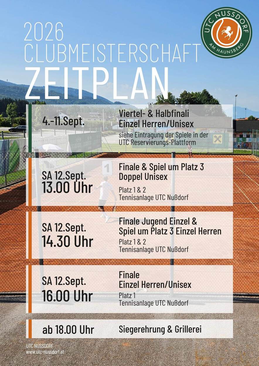 Finaltag der Clubmeisterschaften 2026